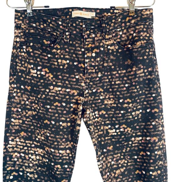 Tory Burch Night City Light Skinny Jeans Black Size 27 - Picture 3 of 8